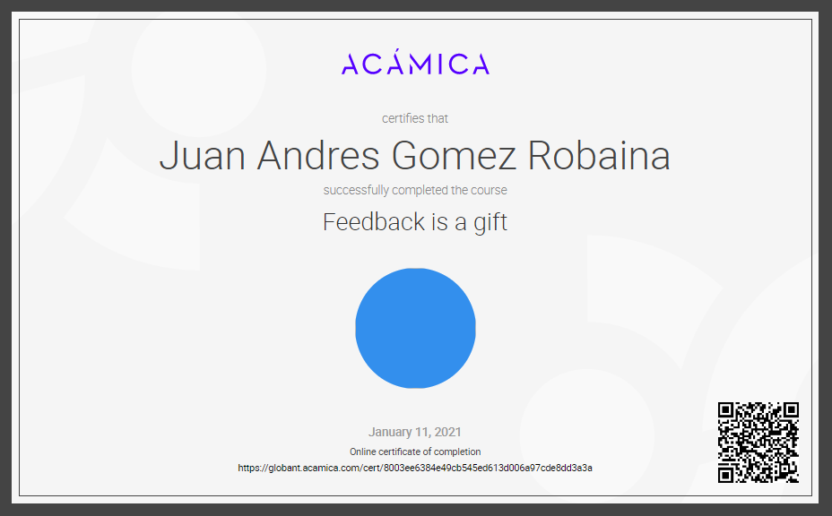 Feedback is a gift